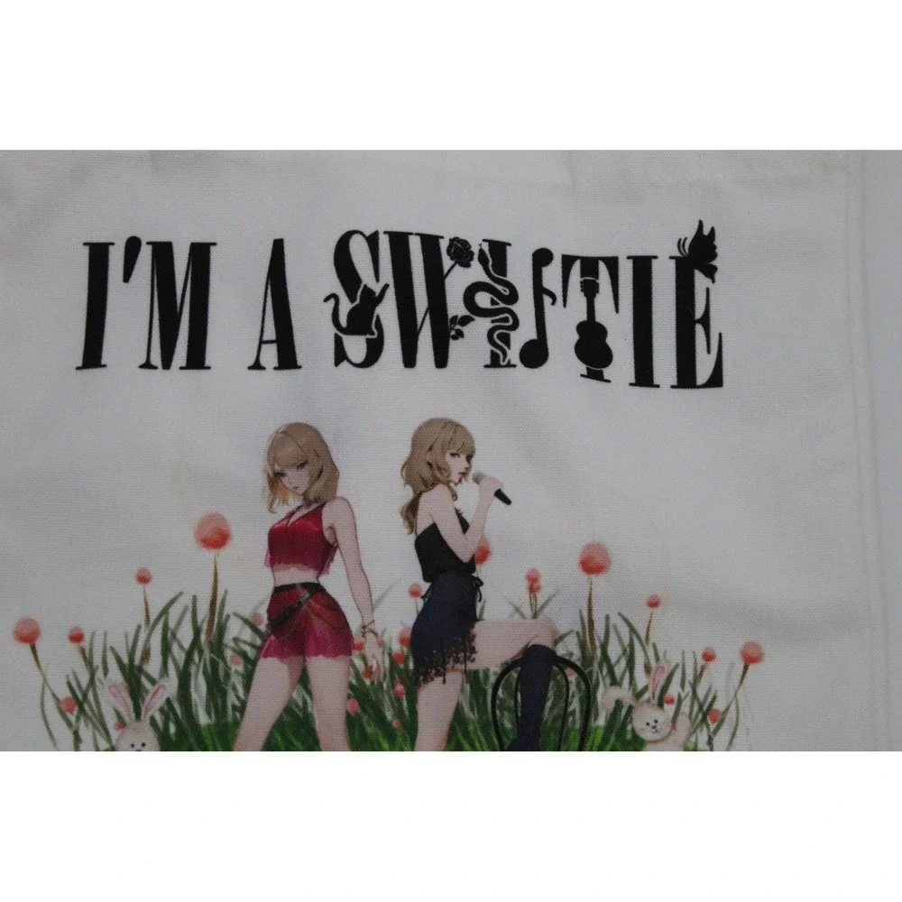 I'm A Swiftie Taylor Swift Inspired White Canvas Tote Bag Best Wishes To You